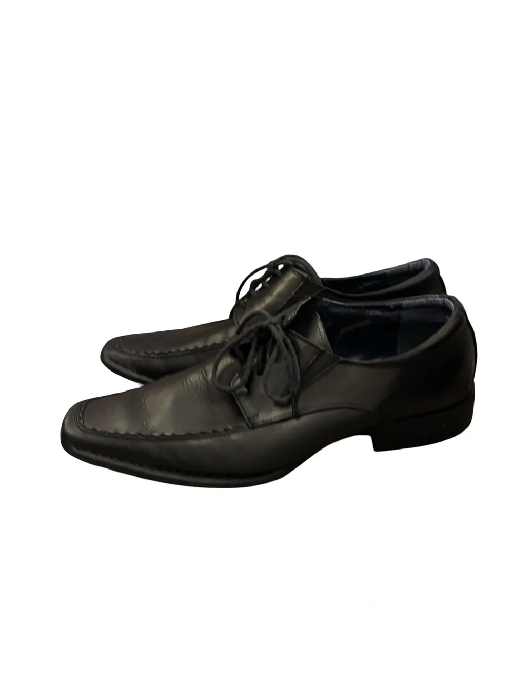 Steve Madden Grrannt Black Leather Y2K Lace-Up Preppy Dress Oxford Shoes Size 9